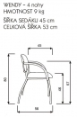 Konferenční kancelářská židle Wendy síť